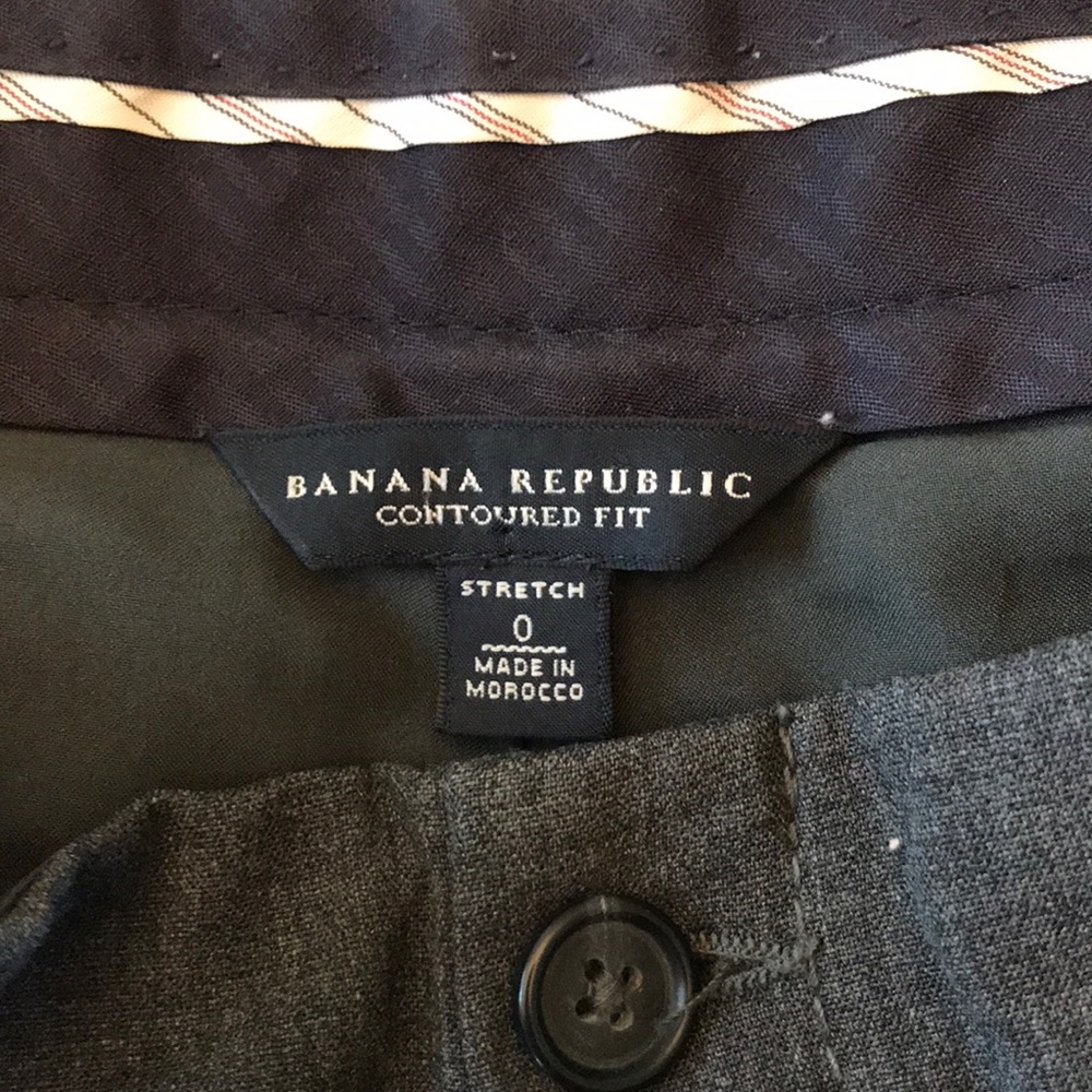 4/$25 BANANA REPUBLIC‎ CHARCOAL GRAY CONTOURED FIT - Picture 5 of 6